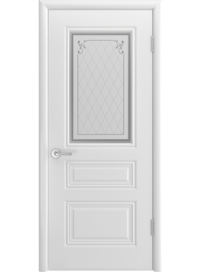 Дверь Трио Грейс Белая эмаль В1 ПО