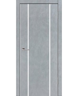 Дверь VS-3 Line Бетон серый со стеклом с алюминиевой кромкой