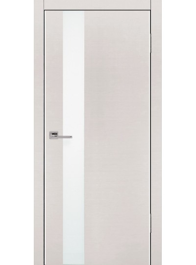 Дверь VS-1 Line беленый дуб горизонт со стеклом с алюминиевой кромкой