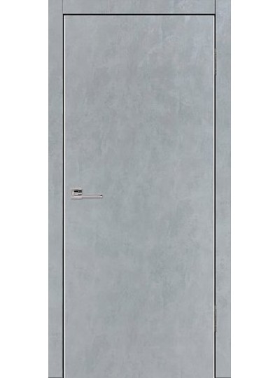Дверь VS Line Бетон серый глухая с алюминиевой кромкой
