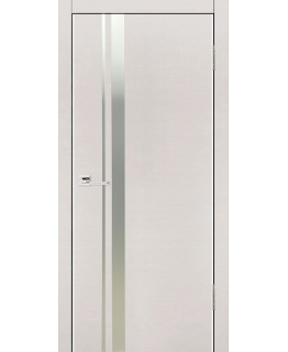 Дверь VS-1/2 Line Белая ночь горизонт со стеклом с алюминиевой кромкой