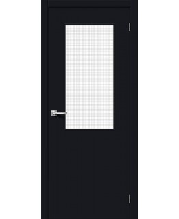 Дверь Браво-7 Total Black Wired Glass 12,5