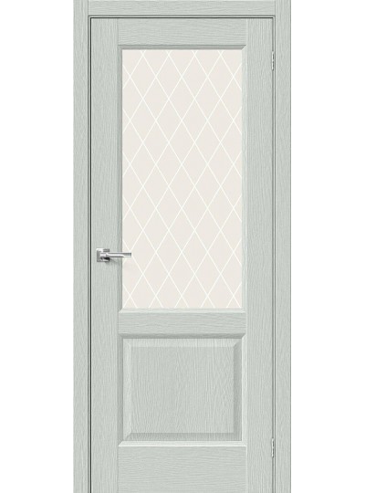 Дверь Неоклассик-33 Grey Wood White Сrystal