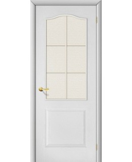Дверь Палитра Л-23 (Белый) Хрусталик