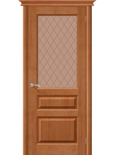 Дверь М5 Т-05 (Светлый Лак) Кристалл