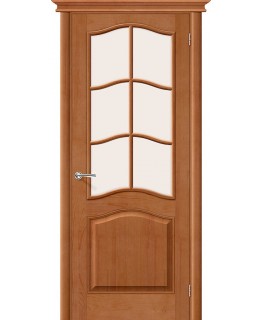 Дверь М7 Т-05 (Светлый Лак) Сатинато