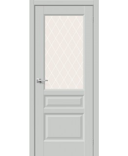 Дверь Неоклассик-35 Grey Matt White Сrystal