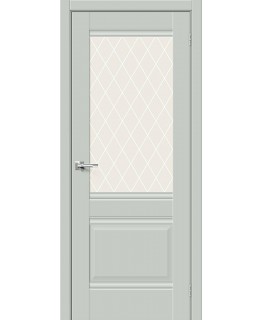 Дверь Прима-3 Grey Matt White Сrystal