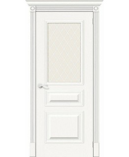 Дверь Вуд Классик-15.1 Whitey White Сrystal