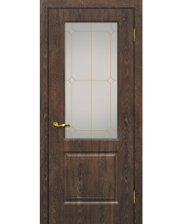 Дверь Версаль-1 Дуб корица со стеклом