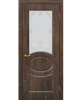 Дверь Сиена-1 Дуб корица со стеклом