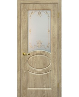 Дверь Сиена-1 Дуб песочный со стеклом