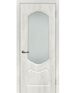 Дверь Сиена-2 Дуб жемчужный со стеклом