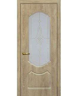 Дверь Сиена-2 Дуб песочный со стеклом