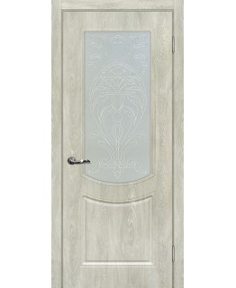 Дверь Сиена-3 Дуб седой со стеклом
