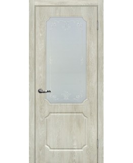 Дверь Сиена-4 Дуб седой со стеклом
