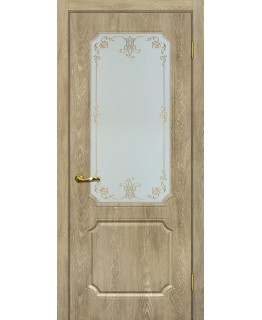 Дверь Сиена-4 Дуб песочный со стеклом