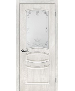 Дверь Сиена-5 Дуб жемчужный со стеклом