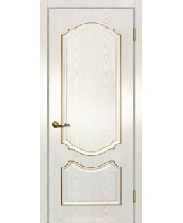 Дверь Сиена-2 патина Белый  золото