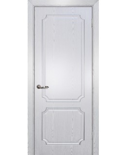 Дверь Сиена-4 патина Белый  серебро