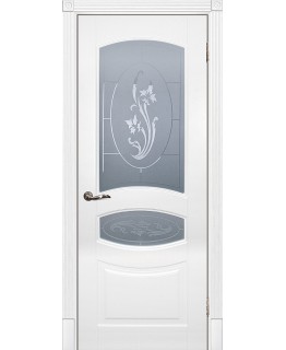 Дверь Смальта 02 Белый ral 9003 со стеклом
