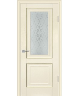 Дверь PSB-27 Ваниль со стеклом