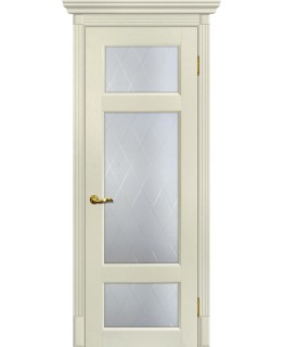 Дверь Тоскана-3 Ваниль со стеклом