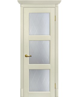 Дверь Тоскана-4 Ваниль со стеклом