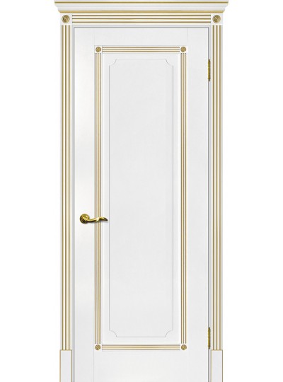 Дверь Флоренция-1 белый, патина золото
