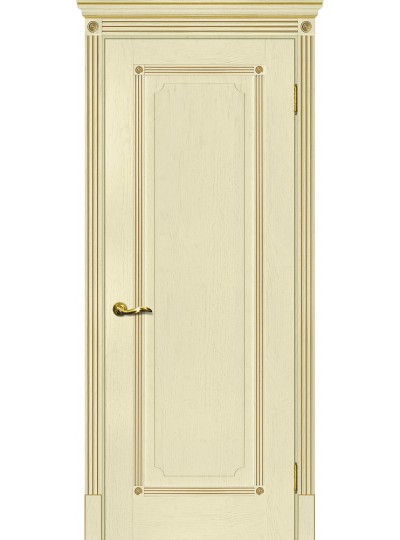 Дверь Флоренция-1 ваниль, патина золото