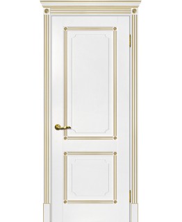 Дверь Флоренция-2 белый, патина золото