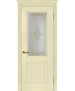 Дверь Флоренция-2 Ваниль со стеклом