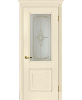 Дверь Флоренция-2 Магнолия со стеклом