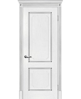 Дверь Флоренция-2 пломбир, патина серебро
