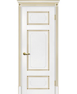 Дверь Флоренция-3 белый, патина золото