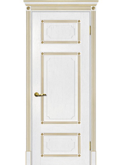 Дверь Флоренция-3 пломбир, патина золото