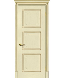 Дверь Флоренция-4 ваниль, патина золото