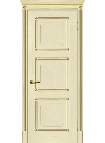Дверь Флоренция-4 ваниль, патина золото