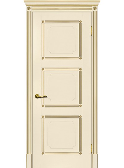 Дверь Флоренция-4 магнолия, патина золото