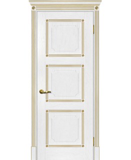Дверь Флоренция-4 пломбир, патина золото