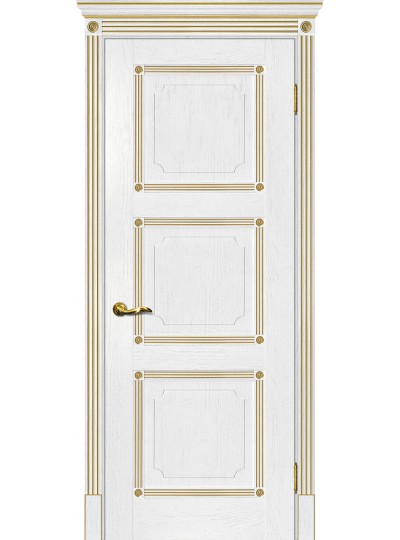 Дверь Флоренция-4 пломбир, патина золото