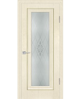 Дверь PSB-25 Ваниль со стеклом