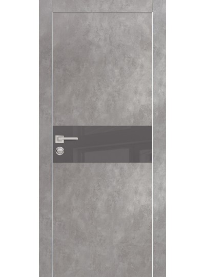 Дверь PX-3  AL кромка с 2-х ст. Серый бетон