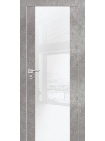 Дверь PX-7 AL кромка с 2-х ст. Серый бетон