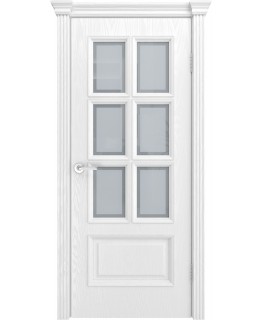 Дверь Фрейм 10 Ясень белоснежный со стеклом