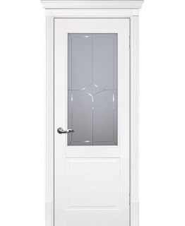 Дверь Смальта 15 Белый ral 9003 со стеклом