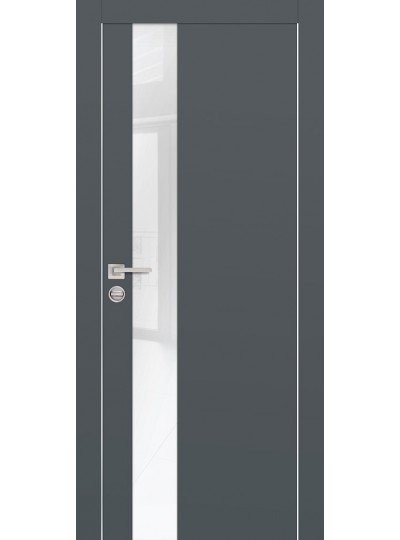 Дверь PX-10  AL кромка с 2-х ст. Графит