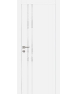 Дверь PX-11  AL кромка с 2-х ст. Белый со стеклом