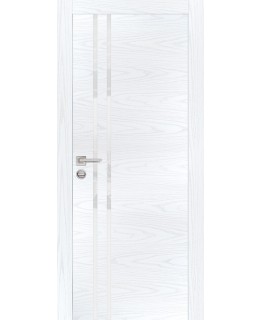 Дверь PX-11  AL кромка с 2-х ст. Дуб скай белый со стеклом