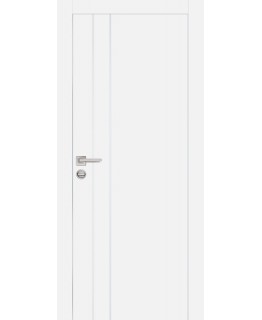 Дверь PX-14  AL кромка с 2-х ст. Белый с молдингом